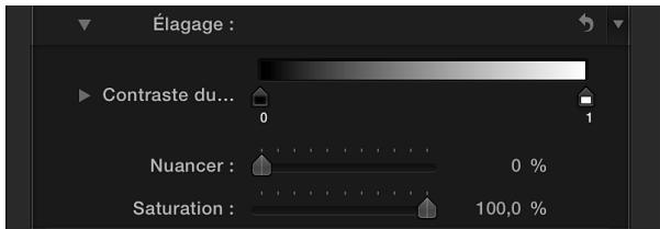 APPLE FINAL CUT PRO X - Cliquez sur élagage pour révéler les commandes suivantes : - 1