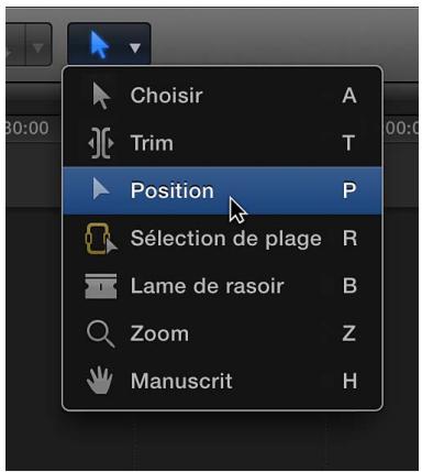 APPLE FINAL CUT PRO X - Échelonnement de plans à l'aide de l'outil position - 1