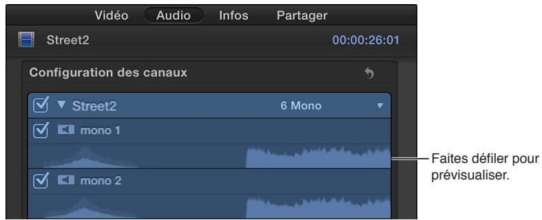 APPLE FINAL CUT PRO X - Affichage et écoute d'un composant audio - 1
