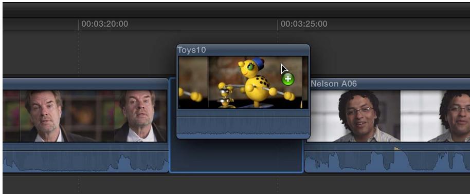 APPLE FINAL CUT PRO X - Insertion d'un plan vide ou de repère d'emplacement dans la timeline - 3