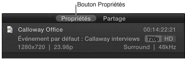 APPLE FINAL CUT PRO X - Définition de l'ordre de référencement d'événements par un projet - 2