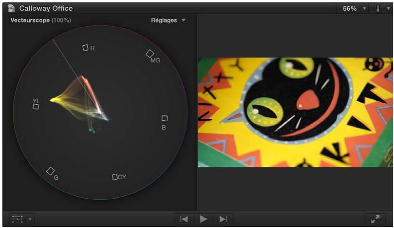 APPLE FINAL CUT PRO X - Options d'affichage du vecteurscope - 1