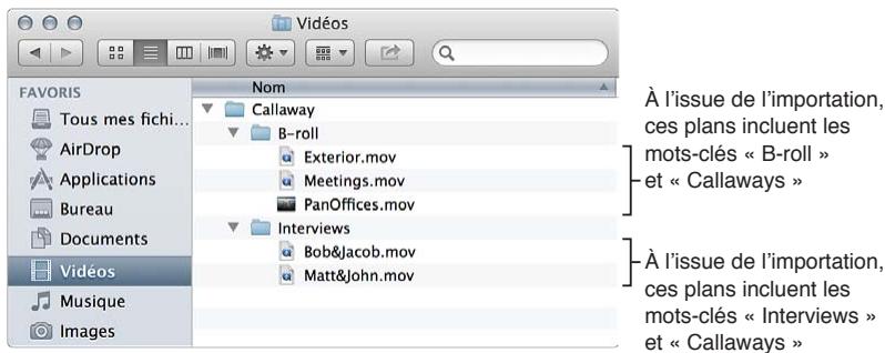APPLE FINAL CUT PRO X - Organisation des fichiers lors de l'importation - 1