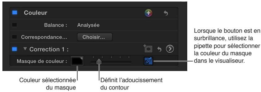 APPLE FINAL CUT PRO X - Ajout d'un masque de couleur à un étalonnage - 2