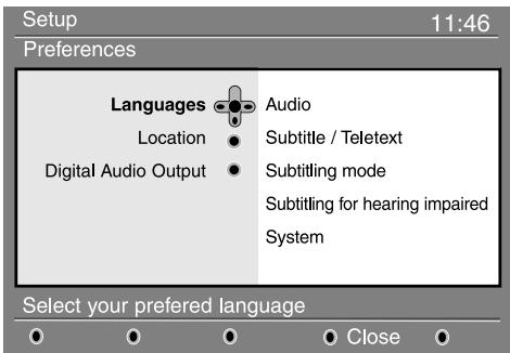 PHILIPS 42PF7520D - Language and location preferences - 1