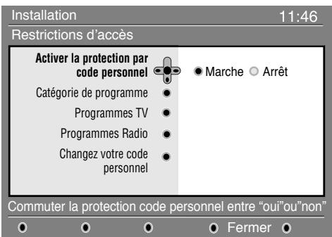 PHILIPS 42PF7520D - Restrictions d'accès - 1
