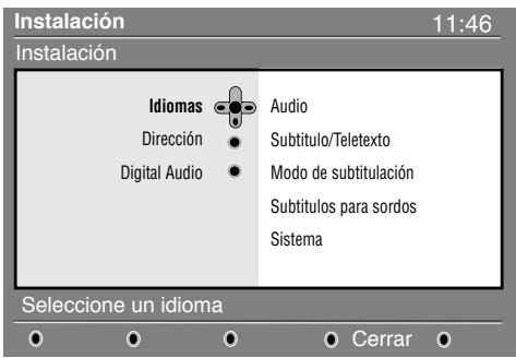 PHILIPS 42PF7520D - Preferencias de idioma y direccion - 1