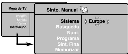 PHILIPS 42PF7520D - Sintonización manual de los programas analógicos - 1