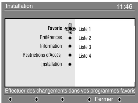 PHILIPS 42PF7520D - Organiser vos listedes de Favoris - 1