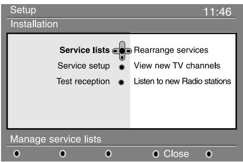 PHILIPS 42PF7520D - Rearrange services - 1