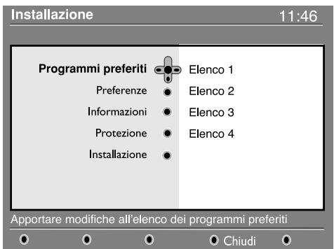 PHILIPS 42PF7520D - Elenco programmi preferiti - 1