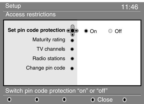 PHILIPS 42PF7520D - Access restrictions - 1