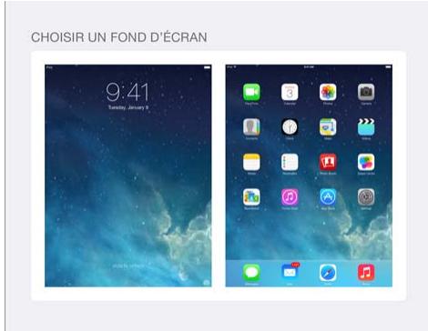 APPLE IPAD MINI 7,9 - Changer de fond d'écran. - 1