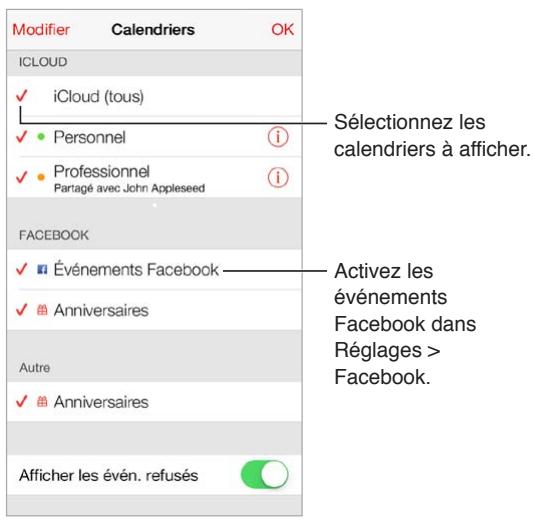 APPLE IPAD MINI 7,9 - Utiliser plusieurs calendriers - 1
