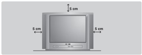 PHILIPS 14PT1686/58G - ① Positioning the television set - 1