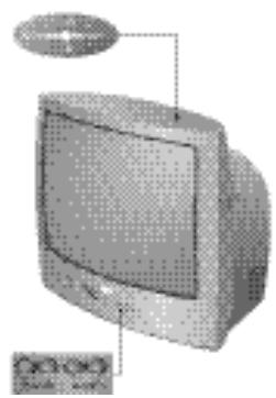 PHILIPS 28PT4404 - The keys on the TV set - 1