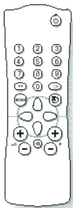 PHILIPS 28PT4404 - The keys on the remote control - 1
