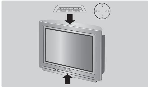 PHILIPS 29PT8509 - Die Tasten des Fernsehgerätes - 1