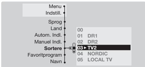 PHILIPS 29PT8509 - Sorting af programmer - 1