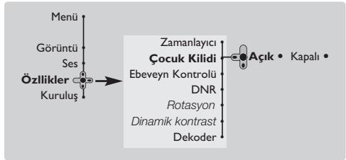 PHILIPS 29PT8640 - Çocuk kilidi - 1
