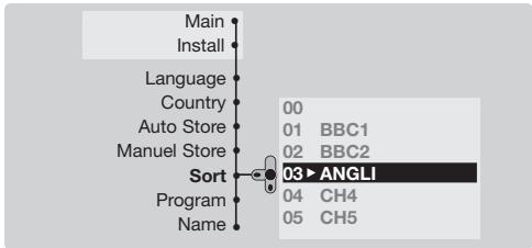 PHILIPS 29PT8640 - Program sort - 1