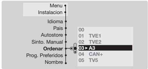 PHILIPS 29PT8640 - Clasificación de los programas - 1