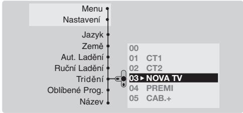 PHILIPS 29PT8640 - Třídění programů - 1