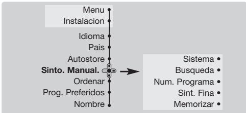 PHILIPS 29PT8640 - Memorización manual - 1