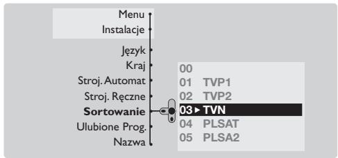 PHILIPS 29PT8640 - Sortowanie programów - 1