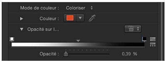 Mode de couleur : Coloriser Couleur : Opacité sur l... Opacité : 0,39 %