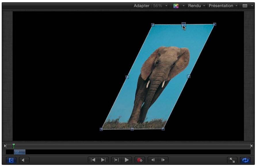 APPLE MOTION 5 - Pour déformer une couche sur le canevas - 2