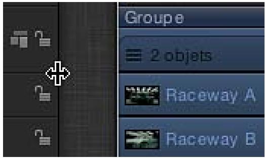 Groupe ≡ 2 objets Raceway A Raceway B