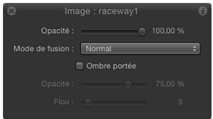 Image : raceway1 Opacité : 100,00 % Mode de fusion : Normal Ombre portée Opacité : 75,00 % Flou : 5