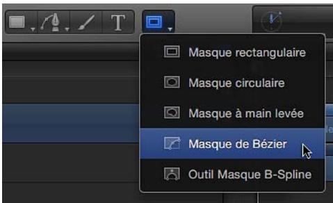 Masque rectangulaire Masque circulaire Masque à main levée Masque de Bézier Outil Masque B-Spline