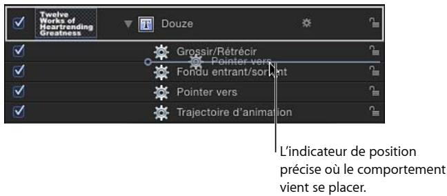 Twelve Works of Heartrending Greatness Douze Grossir/Rétrécir Pointer vers Fondu entrant/sorient Pointer vers Trajectoire d'animation L'indicateur de position précise où le comportement vient se placer.