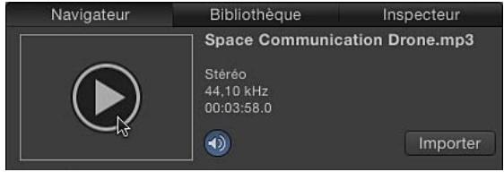 Navigateur Bibliothèque Inspecteur Space Communication Drone.mp3 Stéréo 44,10 kHz 00:03:58.0 Importer