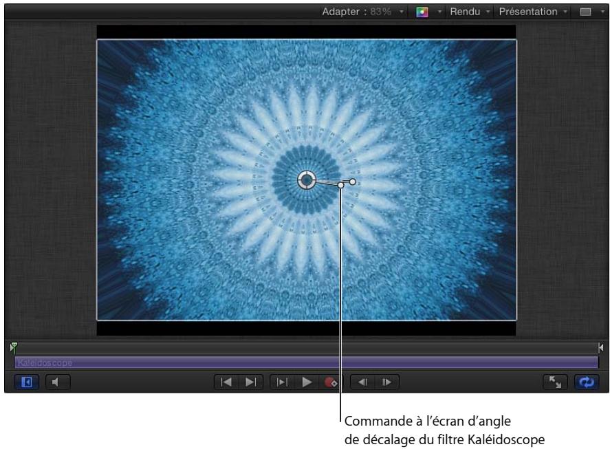 Adapter : 83% Rendu Présentation Kaleidoscope Commande à l'écran d'angle de décalage du filtre Kaléidoscope