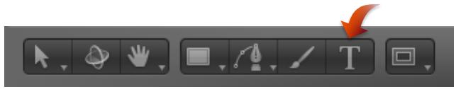 APPLE MOTION 5 - Pour ajouter du texte dans le canevas - 1