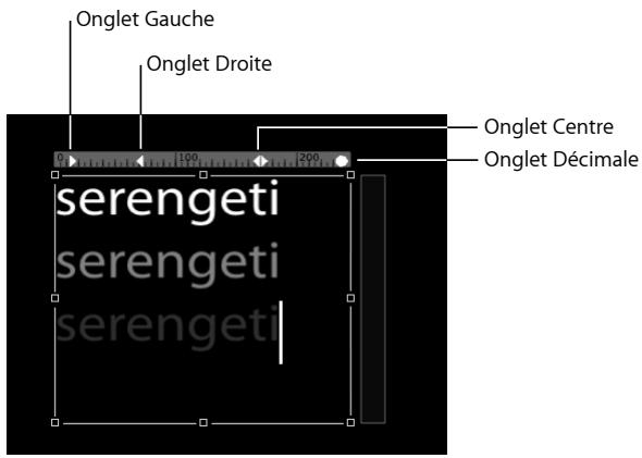 Onglet Gauche Onglet Droite serengeti serengeti serengeti Onglet Centre Onglet Décimale