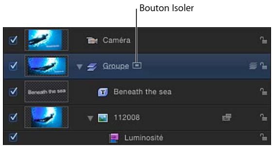 Bouton Isoler Caméra Groupe Beneath the sea 112008 Luminosité