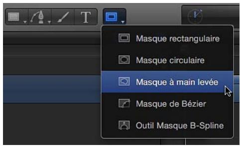 Masque rectangulaire Masque circulaire Masque à main levée Masque de Bézier Outil Masque B-Spline