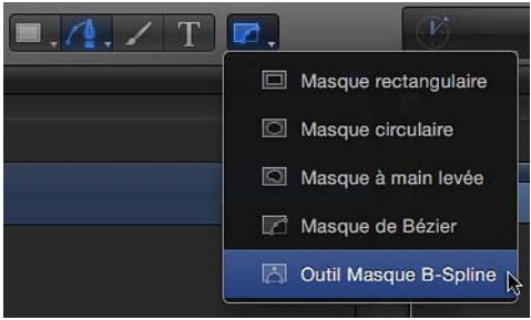 Masque rectangulaire Masque circulaire Masque à main levée Masque de Bézier Outil Masque B-Spline