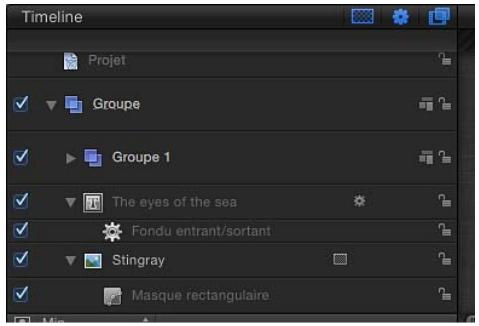 Timeline Projet Groupe Groupe 1 The eyes of the sea Fondu entrant/sortant Stingray Masque rectangulaire