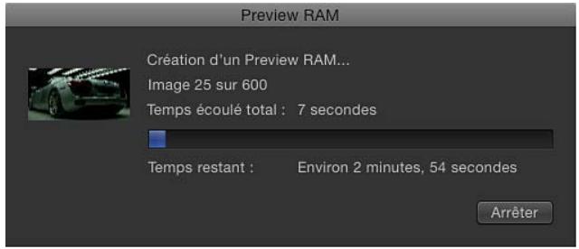 Preview RAM Création d'un Preview RAM... Image 25 sur 600 Temps écoulé total : 7 secondes Temps restant : Environ 2 minutes, 54 secondes Arrêter