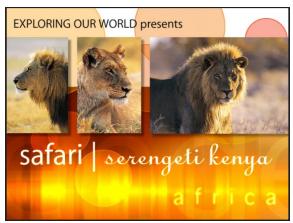 EXPLORING OUR WORLD presents safari | serengeti kenya africa