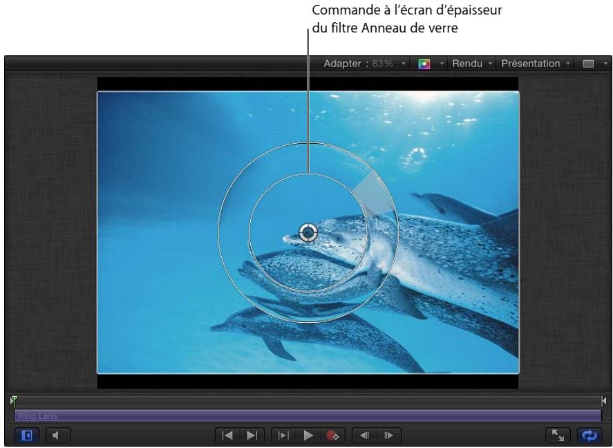 Commande à l'écran d'épaisseur du filtre Anneau de verre Adapter : 83% Rendu Présentation Ring Lens