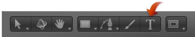 APPLE MOTION 5 - Outils pour texte sur la barre d'outils - 1