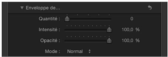 Enveloppe de... Quantité : 0 Intensité : 100,0 % Opacité : 100,0 % Mode : Normal ↓