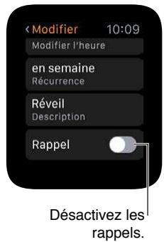 APPLE WATCH 2 - Régler des réveils - 7