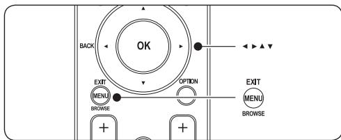 PHILIPS 42PFL7603H - Utilisation du menu principal - 1